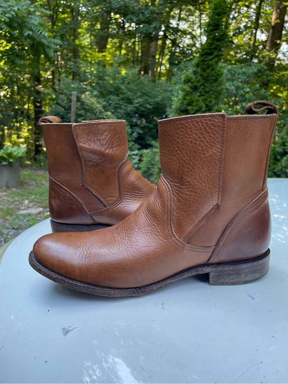 Vintage Shoe Company Brown Leather Ankle Boots Size 8.5 M
